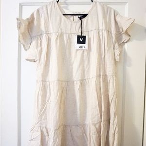 Linen Tiered Baby Doll Dress